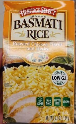 ROASTED CHICKEN FLAVOR AND HERBS BASMATI RICE, ROASTED CHICKEN