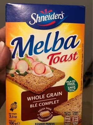 WHOLE GRAIN MELBA TOAST