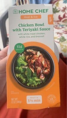 CHICKEN BOWL WITH TERIYAKI SAUCE WITH WHITE MEAT CHICKEN, WHITE RICE, AND BROCCOLI, WHITE MEAT CHICKEN, WHITE RICE, AND BROCCOLI