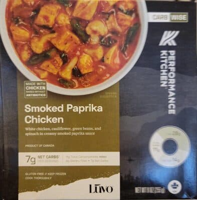 SMOKED PAPRIKA CHICKEN WHITE CHICKEN, CAULIFLOWER, GREEN BEANS, AND SPINACH IN CREAMY SMOKED PAPRIKA SAUCE, SMOKED PAPRIKA CHICKEN