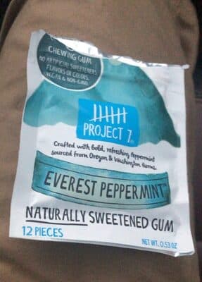EVEREST PEPPERMINT CLEAN CHEWING GUM, EVEREST PEPPERMINT