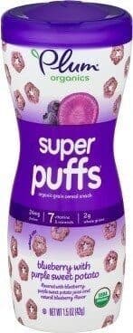 PLUM PUFFS BABY FOOD BLUEBERRY PURP CARROT SWT POT