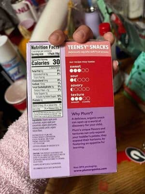 PLUM TEENSY FRUITS TOTS SNACKS PEACH