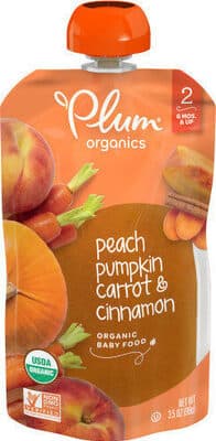 PLUM BABY BABY FOOD PEACH PUMPKIN CARROT CINNAMON