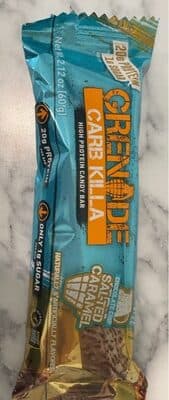 CHOCOLATE CHIP SALTED CARAMEL FLAVORED CARB KILLA HIGH PROTEIN BAR, CHOCOLATE CHIP SALTED CARAMEL
