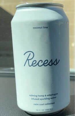 COCONUT LIME CALMING HEMP EXTRACT & ADAPTOGEN INFUSED SPARKLING WATER, COCONUT LIME