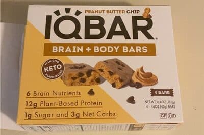 PEANUT BUTTER CHIP BRAIN + BODY BARS, PEANUT BUTTER CHIP