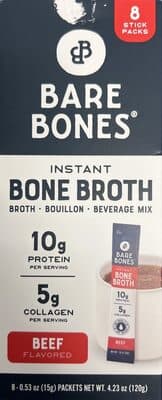 BEEF BONE BROTH INSTANT BEVERAGE MIX, BEEF