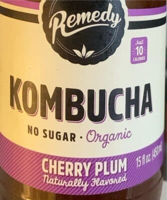 CHERRY PLUM FLAVORED ORGANIC KOMBUCHA, CHERRY PLUM