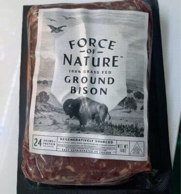 100% GRASS FED GROUND BISON