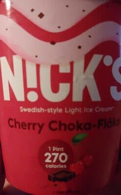 CHERRY CHOKA-FLAKA SWEDISH-STYLE LIGHT ICE CREAM, CHERRY CHOKA-FLAKA