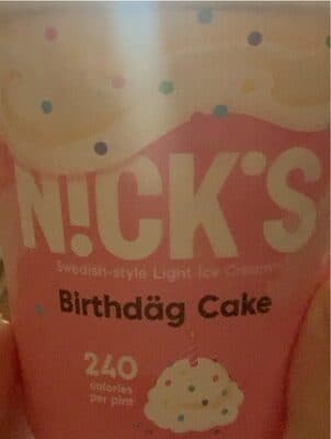 BIRTHDAG CAKE SWEDISH-STYLE LIGHT ICE CREAM, BIRTHDAG CAKE