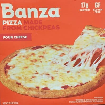 FOUR CHEESE THE PIZZA MADE FROM CHICKPEAS, FOUR CHEESE