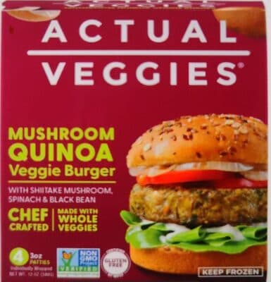 MUSHROOM QUINOA VEGGIE BURGER