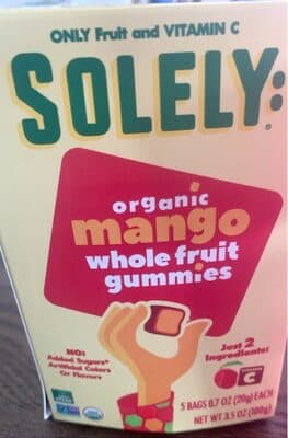 ORGANIC MANGO WHOLE FRUIT GUMMIES, MANGO