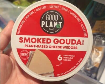 SMOKED GOUDA PLANT-BASED CHEESE WEDGES, SMOKED GOUDA