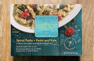 SPIRAL PASTA + PESTO AND KALE FUSILLI IN A CREAMY PESTO SAUCE WITH TOMATOES AND KALE., SPIRAL PASTA + PESTO AND KALE