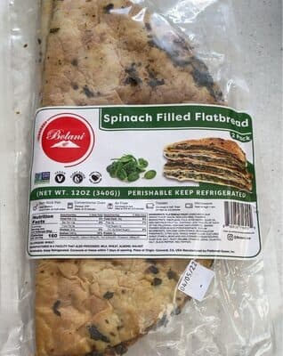 SPINACH FILLED FLATBREAD, SPINACH