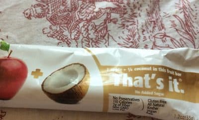 1 APPLE + 1/4 COCONUT FRUIT BAR