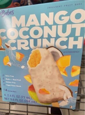 MANGO COCONUT CRUNCH SORBET BARS, MANGO COCONUT CRUNCH