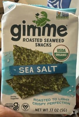 GIMME ORGANIC, ROASTED SEAWEED SNACKS, SEA SALT
