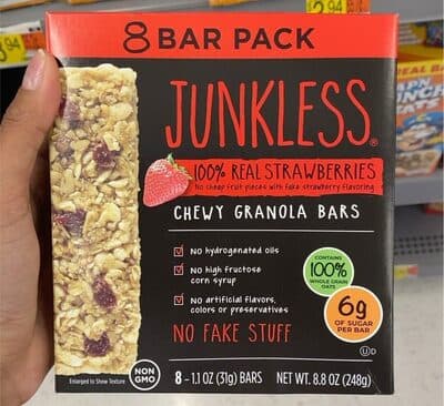 100% REAL STRAWBERRIES CHEWY GRANOLA BARS, 100% REAL STRAWBERRIES