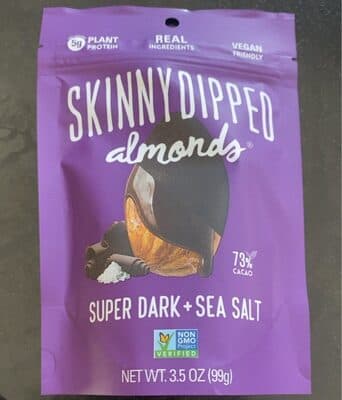 SUPER DARK+SEA SALT 73% CACAO ALMONDS, SUPER DARK+SEA SALT