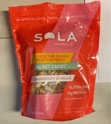 STRAWBERRY VANILLA FLAVORED GRANOLA, STRAWBERRY VANILLA
