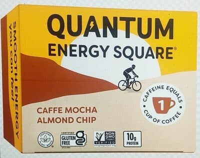 CAFFE MOCHA ALMOND CHIP ENERGY SQUARES BARS, CAFFE MOCHA ALMOND CHIP