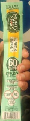 CHICKEN SNACK STICK, HONEY JALAPENO