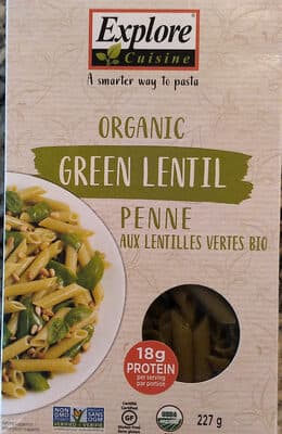 EXPLORE, ORGANIC GREEN LENTIL PENNE
