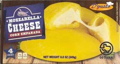 MOZZARELLA CHEESE CORN EMPANADA, MOZZARELLA CHEESE