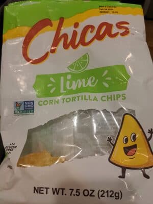 LIME CORN TORTILLA CHIPS, LIME