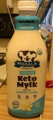 UNSWEETENED VANILLA CREME FLAVORED PLANT-BASED KETO MYLK, UNSWEETENED VANILLA CREME
