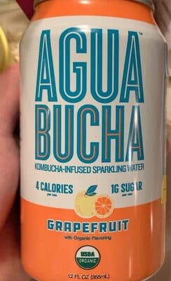 GRAPEFRUIT KOMBUCHA-INFUSED SPARKLING WATER, GRAPEFRUIT