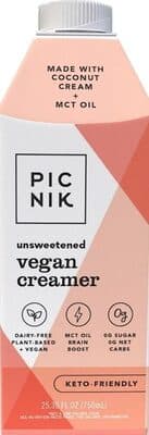 UNSWEETENED VEGAN CREAMER, UNSWEETENED