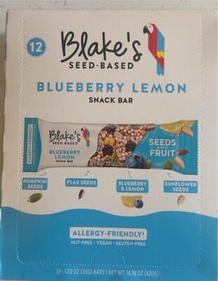 BLUEBERRY LEMON SNACK BAR, BLUEBERRY; LEMON