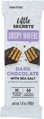 DARK CHOCOLATE WITH SEA SALT CRISPY WAFERS, DARK CHOCOLATE WITH SEA SALT