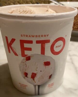 NO ADDED SUGAR PINT STRAWBERRY ICE CREAM, STRAWBERRY