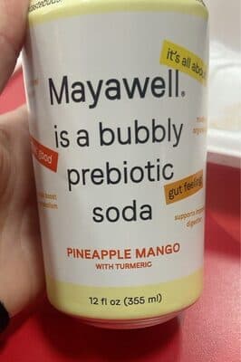 PINEAPPLE MANGO WITH TURMERIC BUBBLY PREBIOTIC SODA, PINEAPPLE MANGO WITH TURMERIC