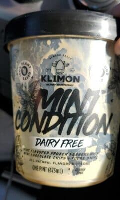 MINT CONDITION DAIRY FREE MINT FLAVORED FROZEN DESSERT WITH MINI CHOCOLATE CHIPS & FUDGE SWIRL, MINT CONDITION