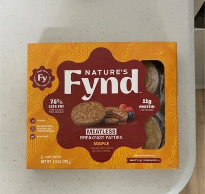 MAPLE FLAVORED MEATLESS BREAKFAST PATTIES, MAPLE