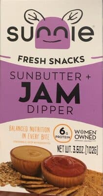 SUNFLOWER BUTTER + STRAWBERRY JAM DIPPER, SUNFLOWER BUTTER + STRAWBERRY JAM