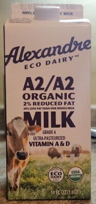 ORGANIC 2% REDUCED FAT MILK