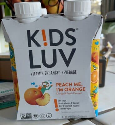 PEACH ME, I'M ORANGE ORANGE & PEACH FLAVORED VITAMIN ENHANCED BEVERAGE, PEACH ME, I'M ORANGE