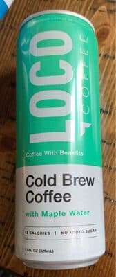 MAPLE COLD BREW COFFEE + WATER, MAPLE