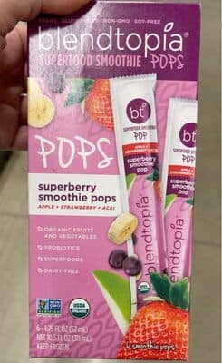 APPLE + STRAWBERRY + ACAI SUPERBERRY SUPERFOOD SMOOTHIE POPS