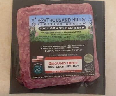 85% LEAN 15% FAT 100% GRASS FED GROUND BEEF
