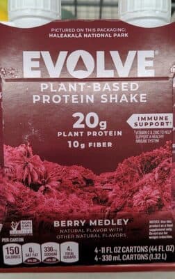 MIXED BERRY BEET FLAVOR PLANT-BASED PROTEIN & GREENS VEGETABLE DRINK, MIXED BERRY BEET