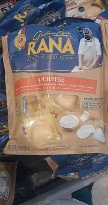4 CHEESE RICOTTA, ROMANO, MOZZARELLA & GORGONZOLA CHEESES - CLASSIC ITALIAN RECIPE RAVIOLI, 4 CHEESE